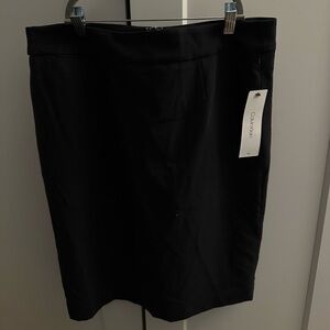 Calvin Klein Pencil Classic Work Office Navy Blue Skirt